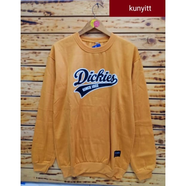 COD-Sweater Crewneck Dickies Logo Texs Pull Bordir Original Distro  Premium Unisex Bahan Tebal