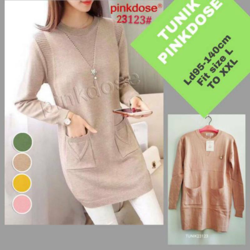 TUNIK RAJUT PINKDOSE 23123 TUNIK IMPORT