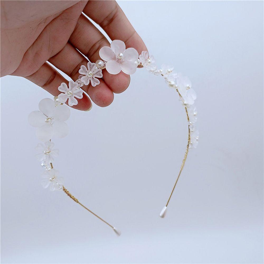 Mxbeauty Gaya Korea Bando Elegan Hiasan Kepala Perhiasan Hadiah Rambut Hoop Headpiece Bridesmaid Wanita Hair Band