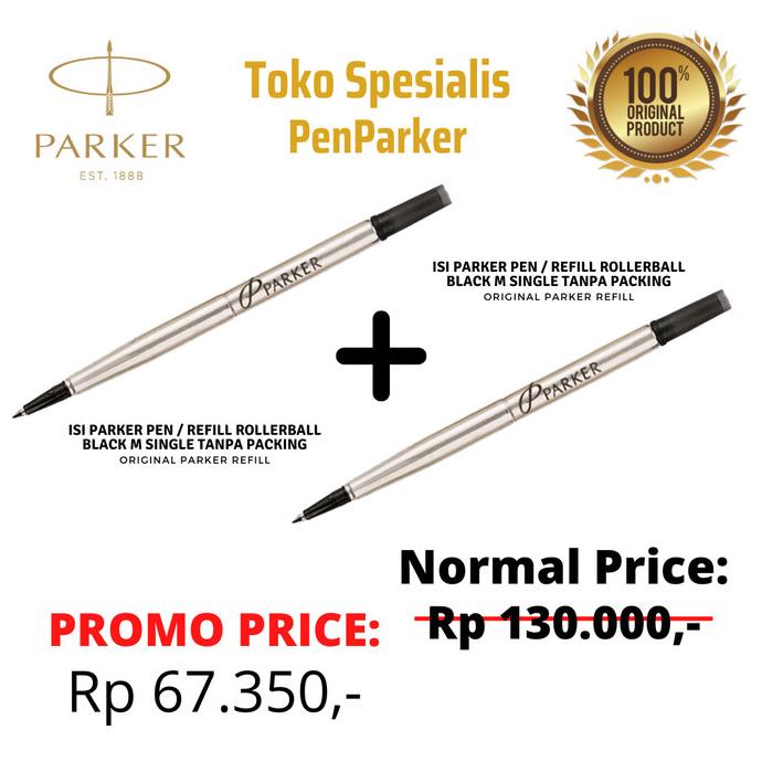 

JUAL!JUAL! [GET 2]isi Parker Pen/Refill Rollerball/Signpen Black M Tanpa Packing