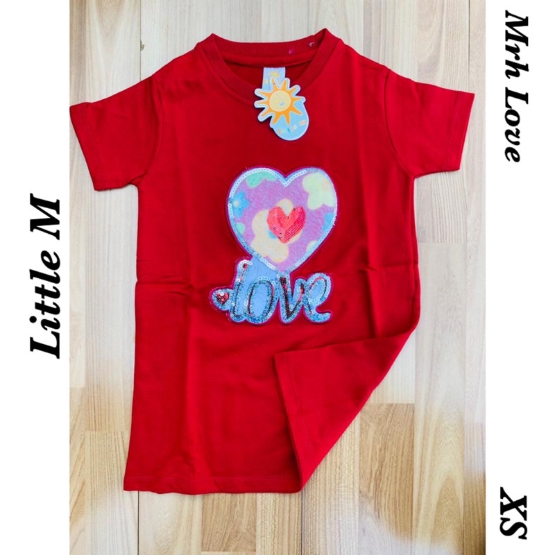 Kaos anak Little M size XS