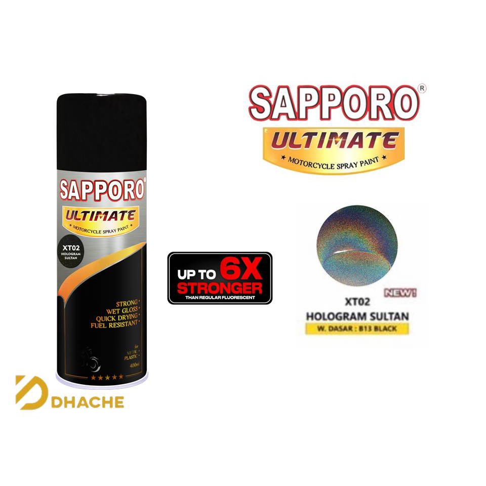 Cat Semprot Sapporo Ultimate XT02 Hologram Sultan cat semprot pilok pylox Sapporo Spray 400 ml