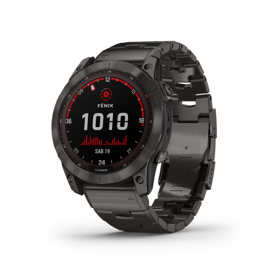 Garmin Fenix 7X Sapphire Solar - Carbon Gray Titanium With Metal Band Garansi Resmi TAM 2 Tahun