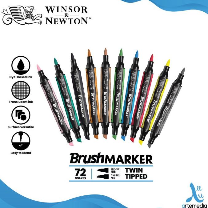 

[[COD]] Brush Marker Winsor & Newton Promarker Brush Pen Dual Point Pena Kuas KOMPLIT Kode 136