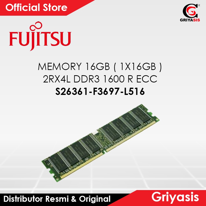 RAM FUJITSU MEMORY 16GB ( 1X16GB ) 2RX4L DDR3 1600 R ECC