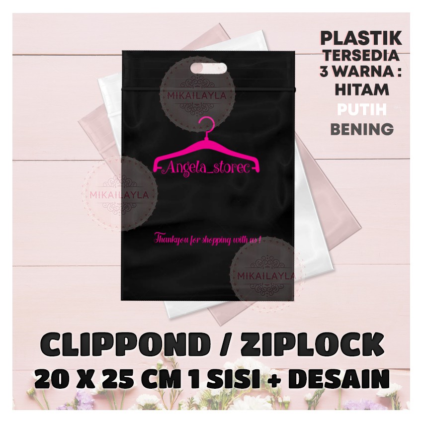 

Sablon Plastik Clipond 20x25 1 SISI + DESAIN