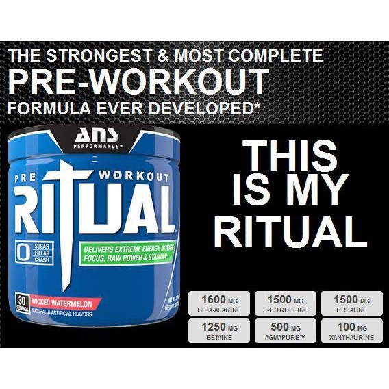 ANS Ritual Pre Workout Ans Rave RSP Fast Fuel pre kaged pre jym