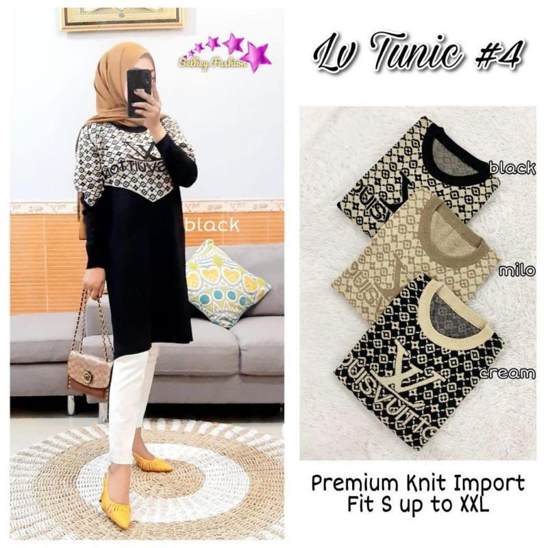 Lv Tunik Rajut Premium fit to XXL