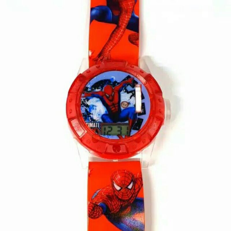 Jam Tangan Anak Proyektor Spiderman