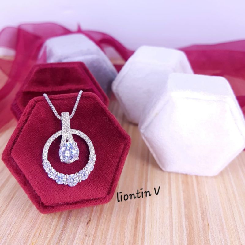 Kalung mewah cubic zirconia premium