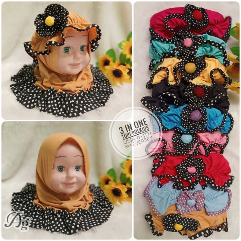 Promo Jilbab Bayi/Jilbab Topi Bayi/Jilbab Anak