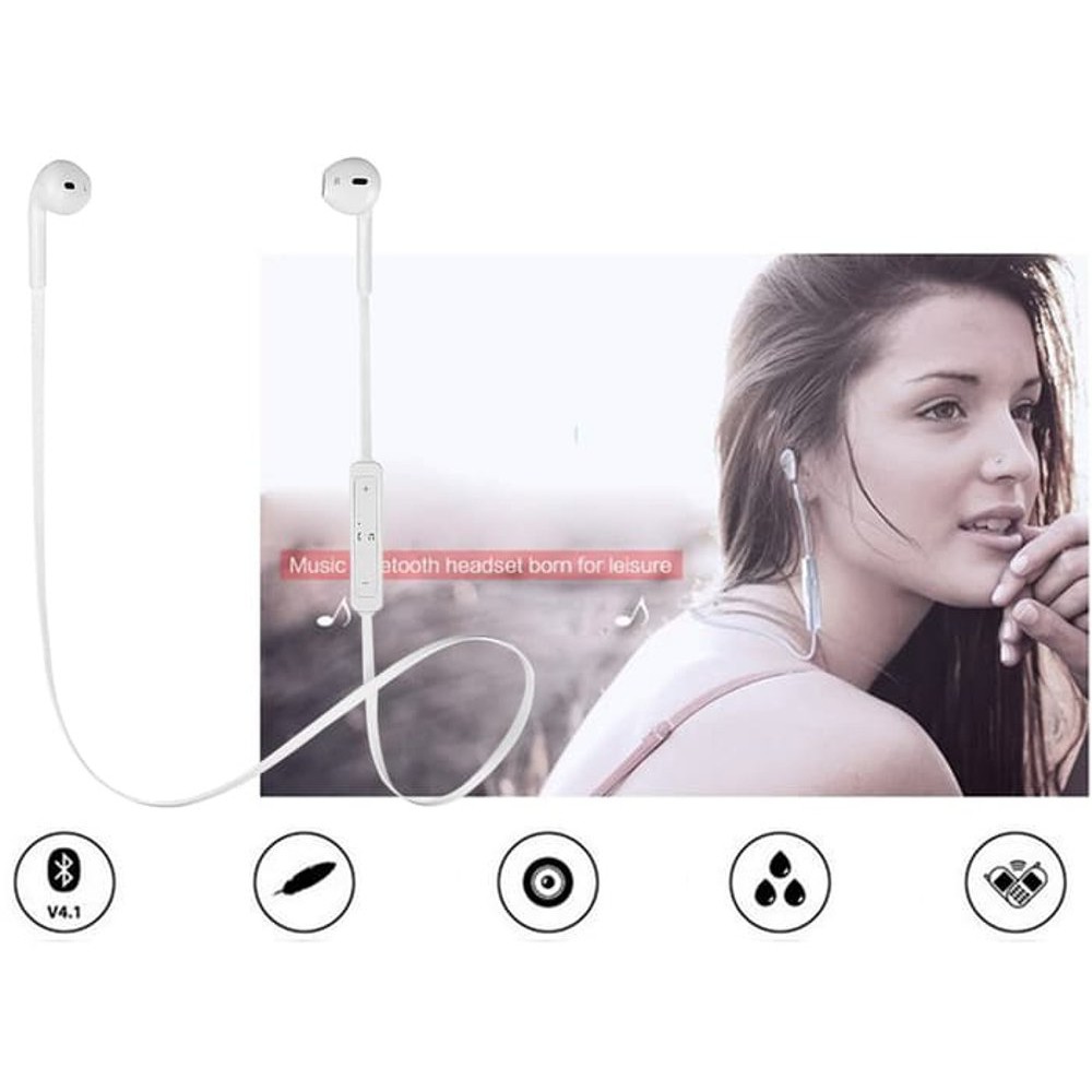 Cantik Handsfree Earphone Headset Bluetooth 4.1 Sport S6 Handsfree Earphone Samsung - Handsfree