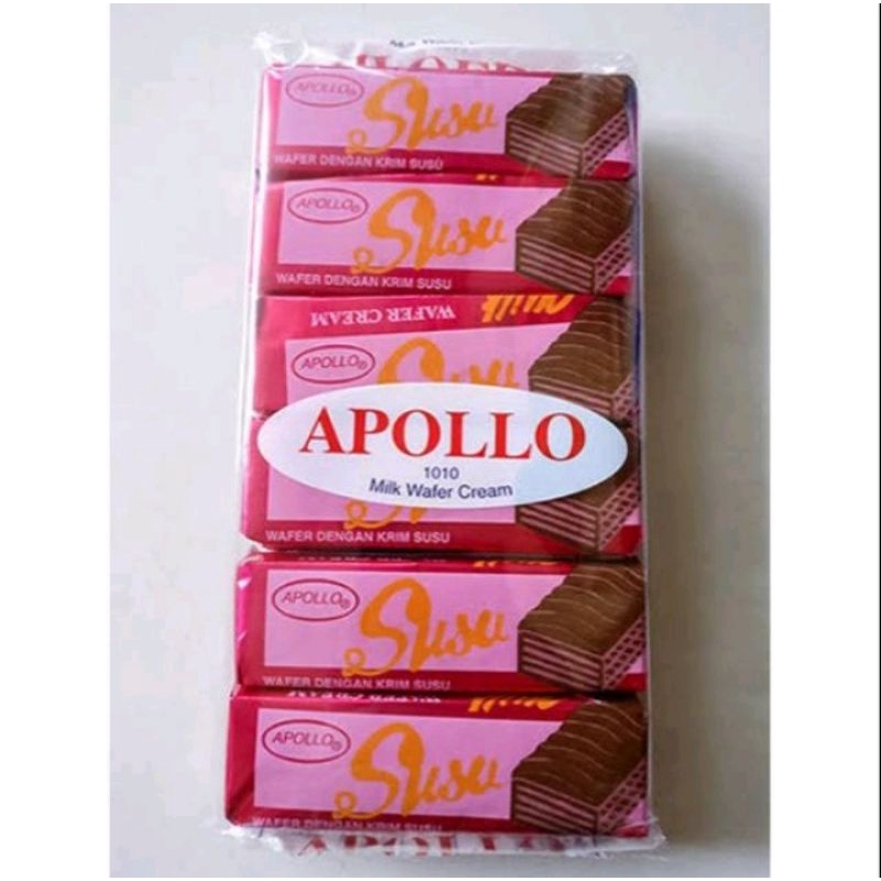 

Apollo Wafer Susu biscuit isi 12 x 12 gr - apolo milk wafer cream