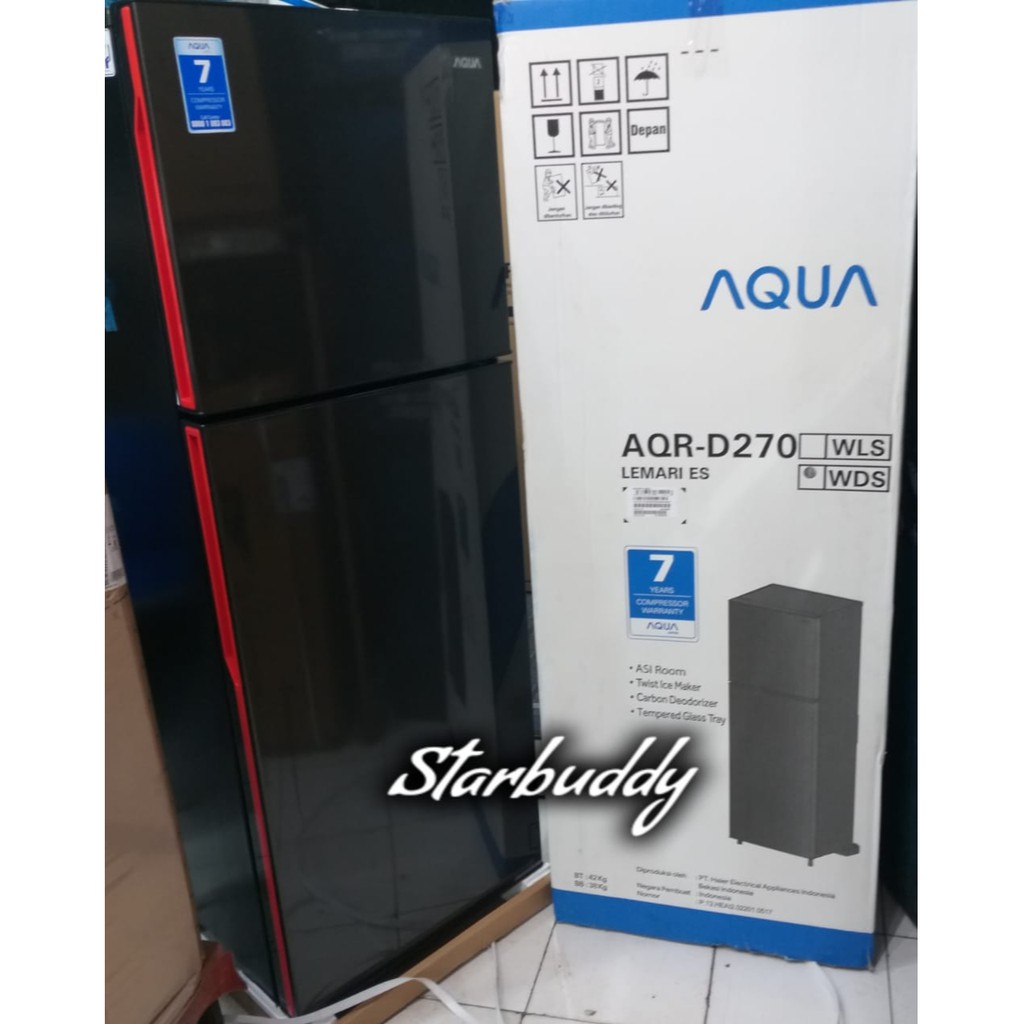 KULKAS 2 PINTU AQUA AQR - D270(WDS) Asi Room - JABODETABEK