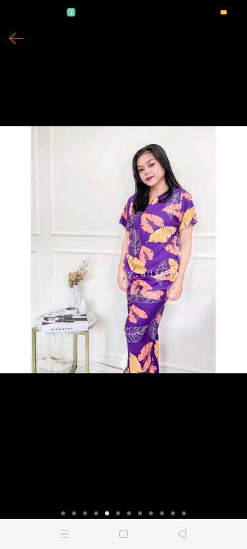 One Set Celana Panjang Setelan Batik Baju Rumah Cp Tidur Santung Rayon Bali Solo
