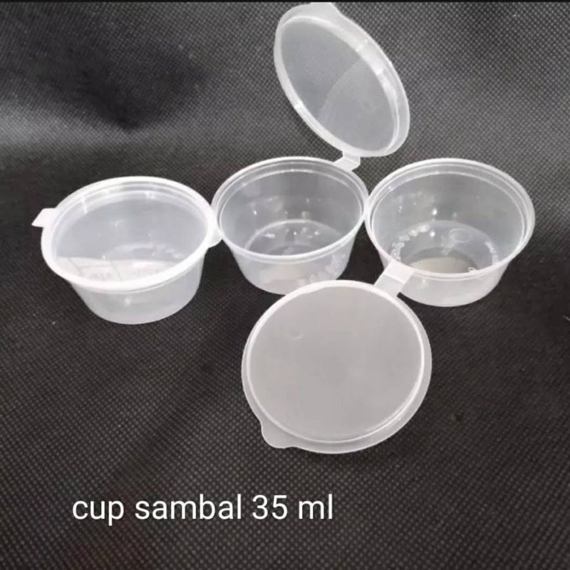 CUP SAMBAL TUTUP SAMBUNG 25ML 35ML 60ML ISI 50 PCS