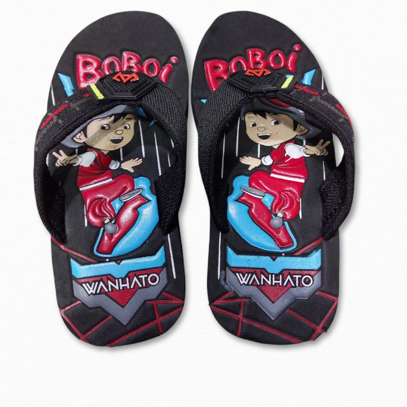 *NEW* WANHATO Sandal Jepit Karakter Anak Laki Boboi Boy Size 28-32