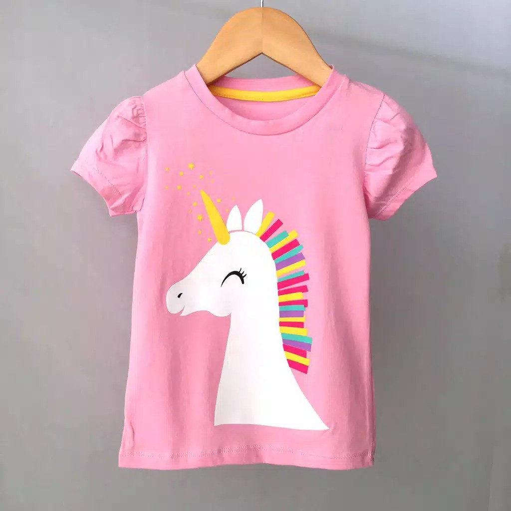 Kaos Atasan Anak Smilee Cewek Mix Motif Dan Warna Murah Meriah