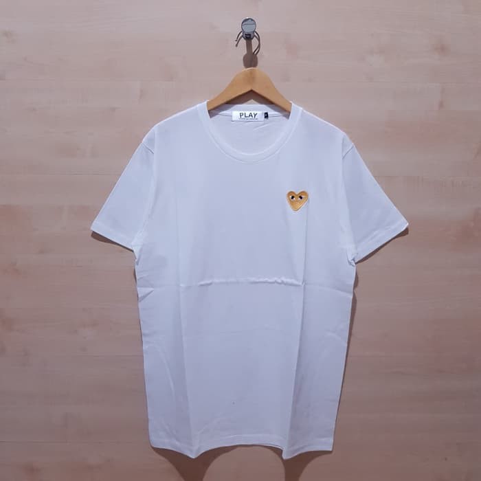 comme des garcons yellow t shirt