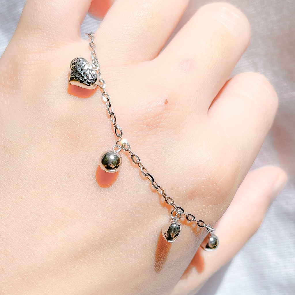 Rantai tangan gelang tali anak dan dewasa emas asli kadar 750 75% nori korea holo polo love bintang star putih whitegold 3 gram gr g