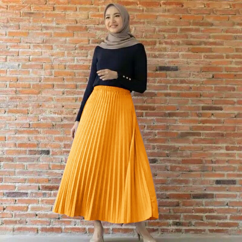 DB ROK PLISKET PREMIUM B14/MAXI SKIRT PRISKET(COD)