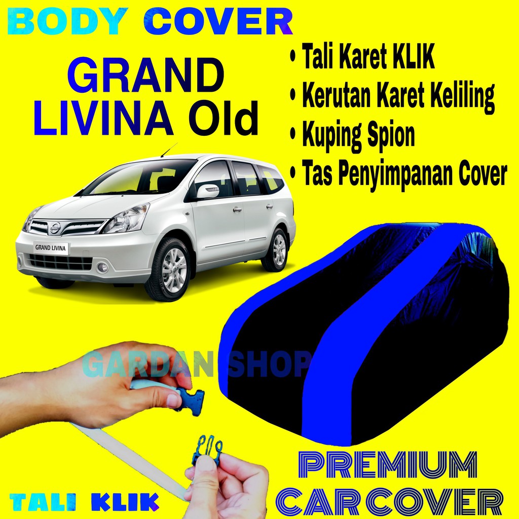 Body Cover LIVINA OLD Sarung Strip BIRU Penutup Pelindung Selimut Bodi Mobil Livina PREMIUM Blue