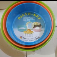 Ayakan plastik set Nagata/ ayakan tepung Nagata