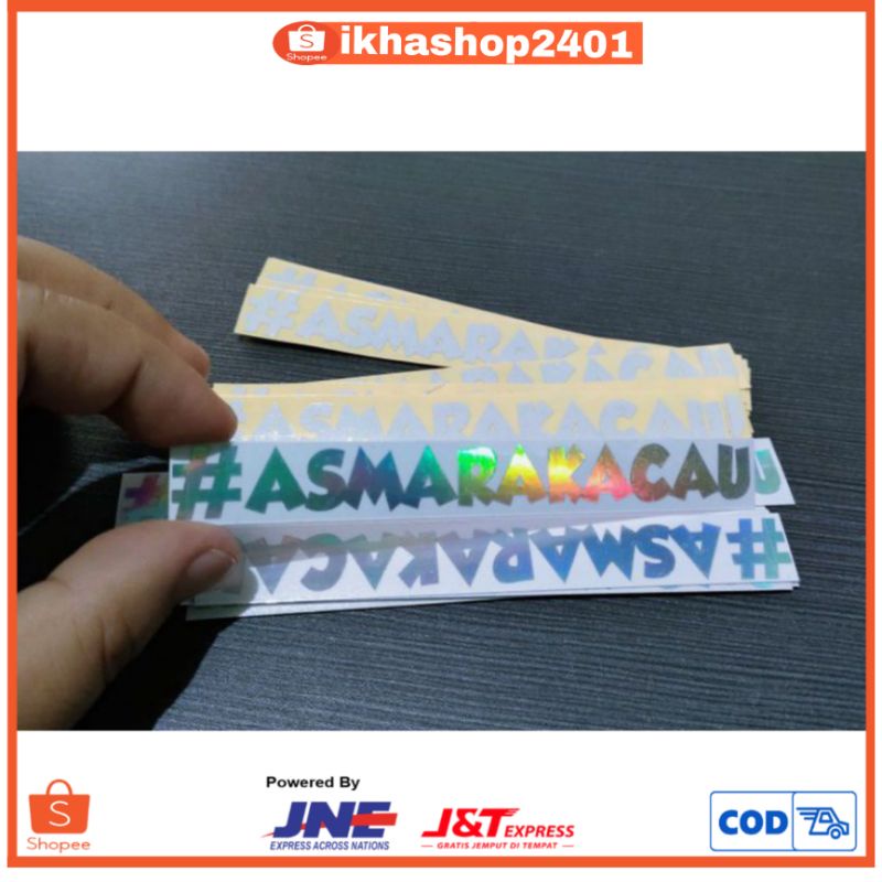

TERLARIS STICKER ASMARAKACAU CUTTING STICKER / STICKER MOTOR/ STICKER MOBIL/ STICKER LEPTOP ( COD/ BAYAR TEMPAT)