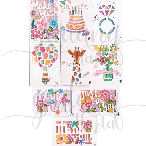 GCC Kartu Ucapan Double Cutting Multifungsi Imut 305123