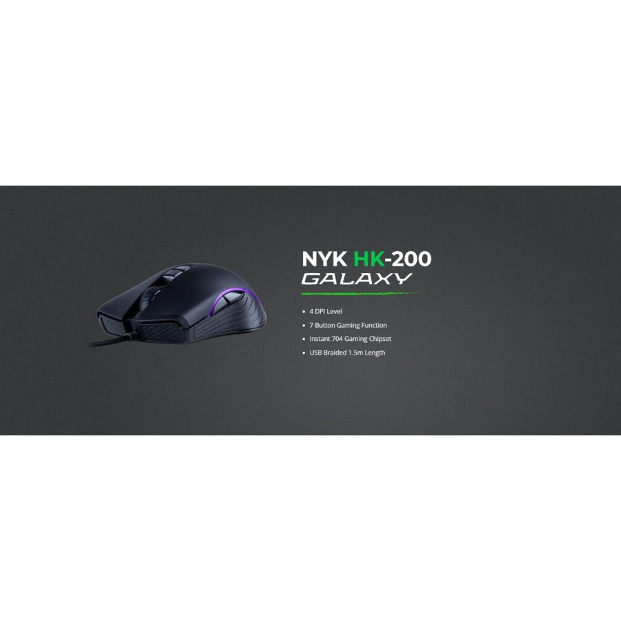 NYK HK200 GALAXY Macro Gaming Mouse RGB Nemesis HK200 RGB