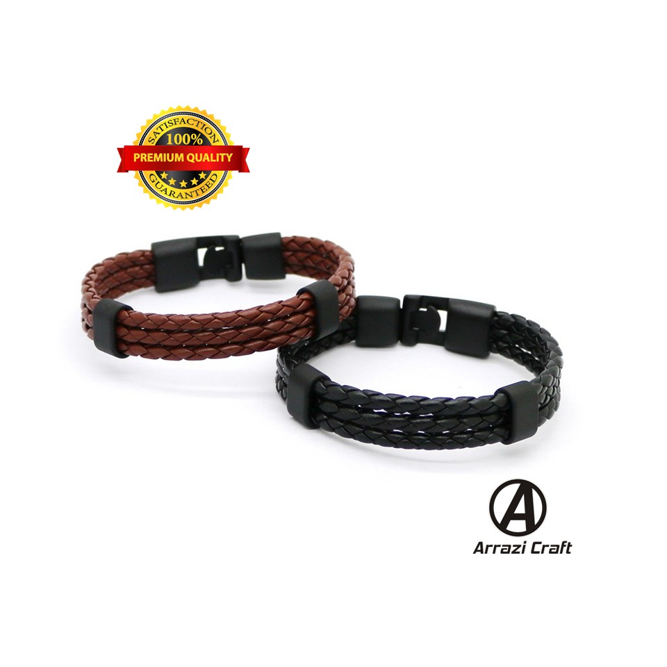  Gelang  Couple Tali  Kulit Asli Original Premium Pasangan 