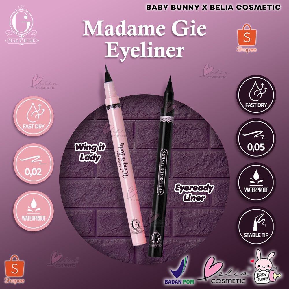 ❤ BELIA ❤ MADAME GIE Eyeready Liner &amp; Eye Wing It Lady Liner 1g | eyeliner waterproof spidol Madamegie