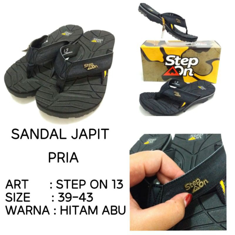 SANDAL JAPIT COWOK STEP ON SIZE 39-43