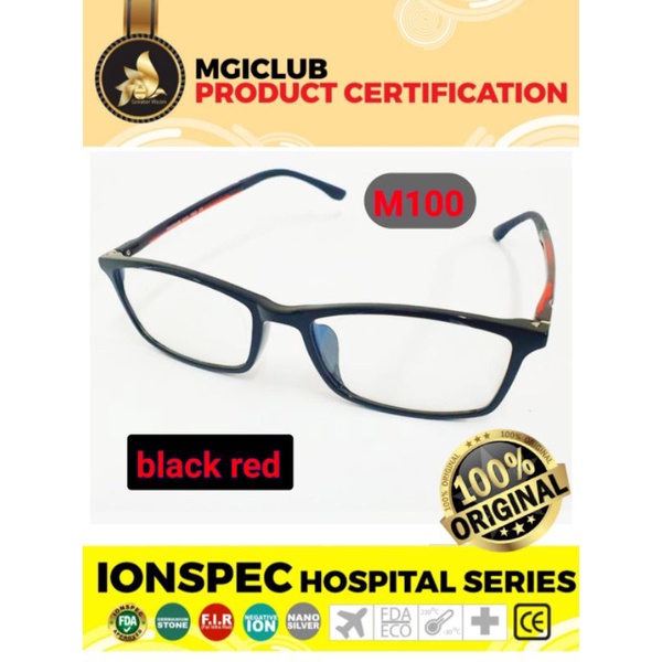 M100 Red | ORIGINAL Mega gloryoung international| kacamata medis ionspec| Nanospec