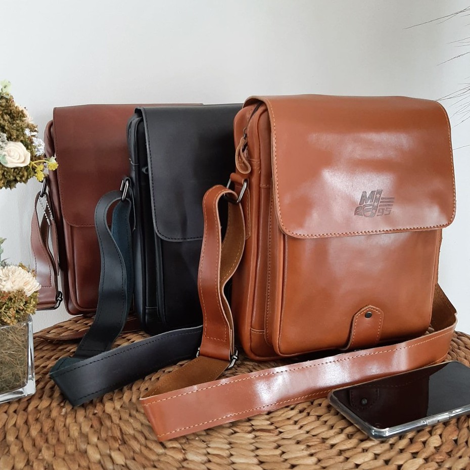 Tas Selempang Waistbag Pria Kulit Asli Premium MJ WAIST BAG Brand Lokal Berkualitas