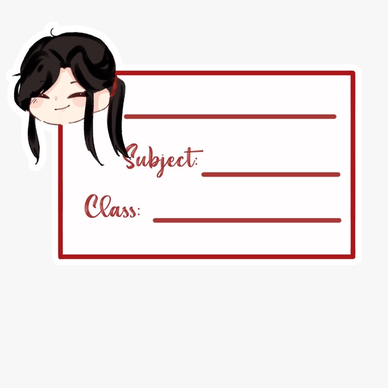 

Label stiker buku mata pelajaran sekolah TGCF MDZS dan SVSSS||nannaki.hc