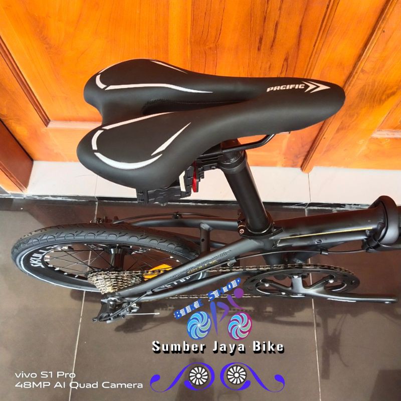 Sepeda Lipat 16 Inch Pacific SKULL 10Speed Hydraulic