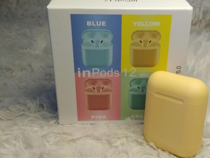 Headset Bluetooth inpods i12 macaron - Headset bluetooth i12 warna