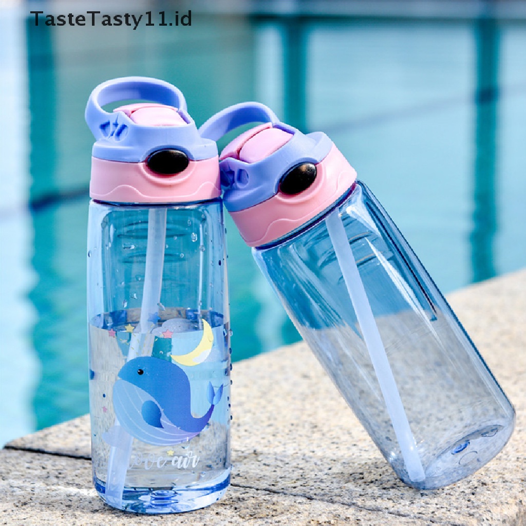 【TasteTasty】 500ml Kids Water Bottle With Straw BPA Free Children Drinking Healthy School Cup .