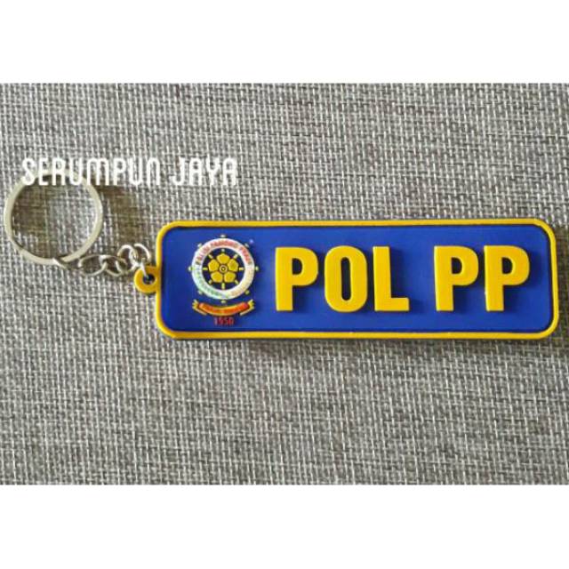 GANTUNGAN KUNCI SATPOL PP - GANTUNGAN KUNCI SATPOL PP 2 SISI BAHAN PATCH RUBBER.