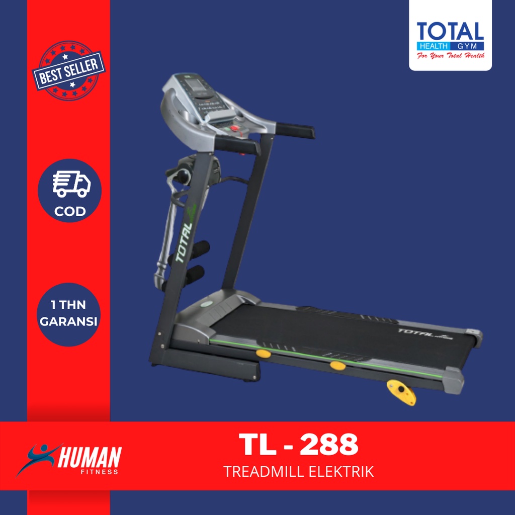Treadmill - Treadmill Elektrik 3 fungsi tl 288 - tredmill - treatmill alat olahraga - treadmill lipa