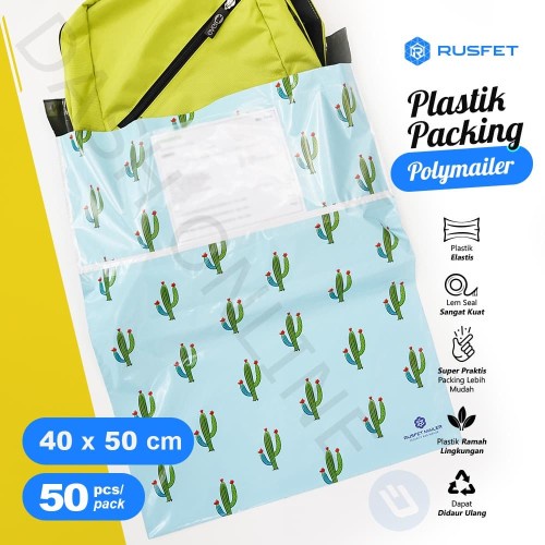 Polymailer | Plastik Packing | Plastik Packing Online | Motif Cactus