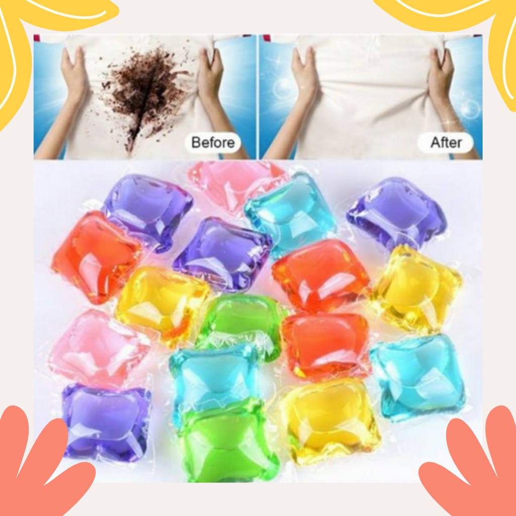 [1 Kotak =50 pcs] Laundry detergent Gel Ball / SABUN cuci baju antiseptik / Deterjen Laundry Gel Ball