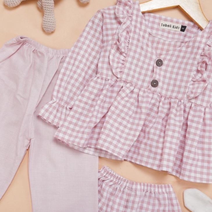 Terlaris.. Ramies Set Anak Perempuan Dan Laki-laki - Baju Lebaran Anak