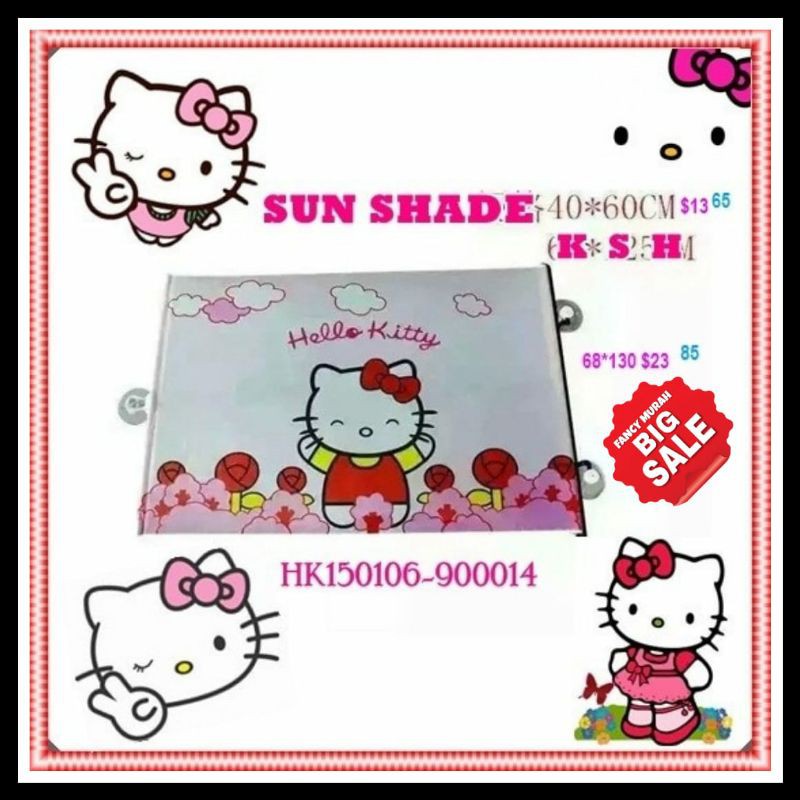 (SALE) PENUTUP KACA SAMPING MOBIL HELLO KITTY TERBARU