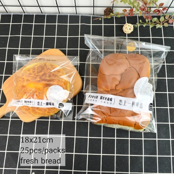

NEW Plastik roti manis roti tawar bening murah fresh bread 25pcs 18x21cm
