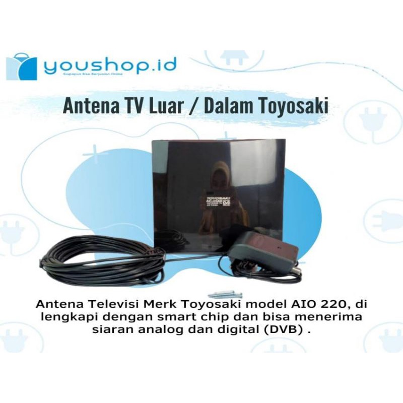 PROMO - Antena TV Luar / Dalam Analog Toyosaki AIO 220 - Antena toyosaki