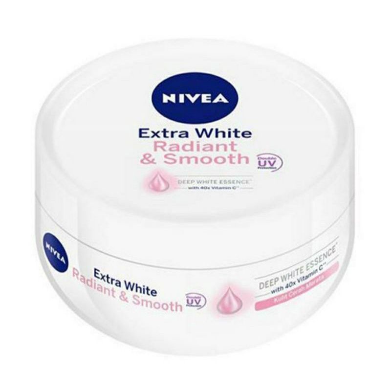 `ღ´ PHINKL `ღ´ NIVEA extra white radiant &amp; smooth CREAM 50ML  hand and body lotion pelembab