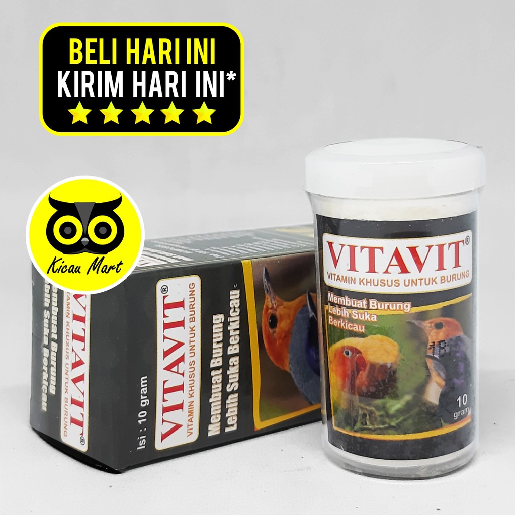 VITAMIN VITAVIT POWDER EKA FARMA OBAT PENGGACOR BURUNG LOVEBIRD ANIS KACER KENARI FIGHTER VTVITAEF