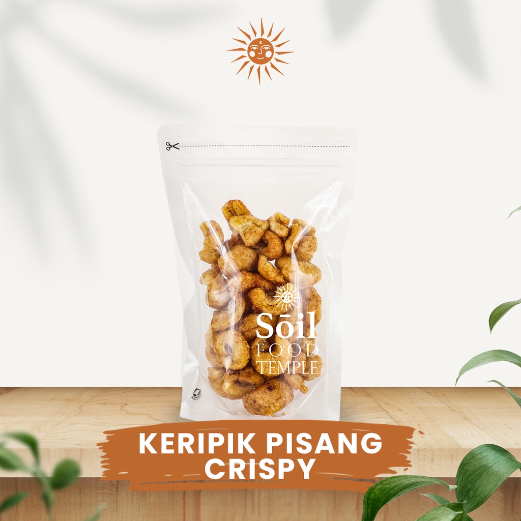 

Crunchy Banana Chips Airfried by Soil Food Temple / Keripiki Pisang Tanpa Minyak Tidak Digoreng Sehat 100gr